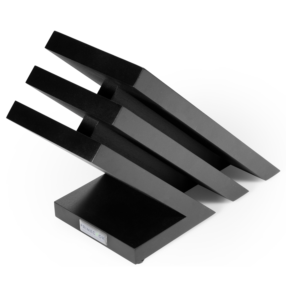 Magnetisches Design-Messerblock aus schwarzem Buchenholz