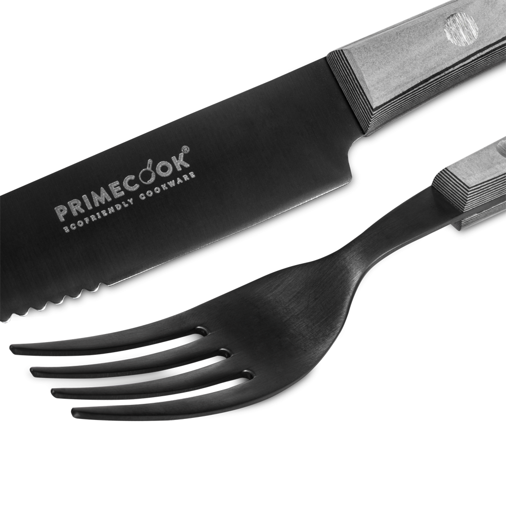 Scharfes antiallergenes Messer und Gabel von Primecook