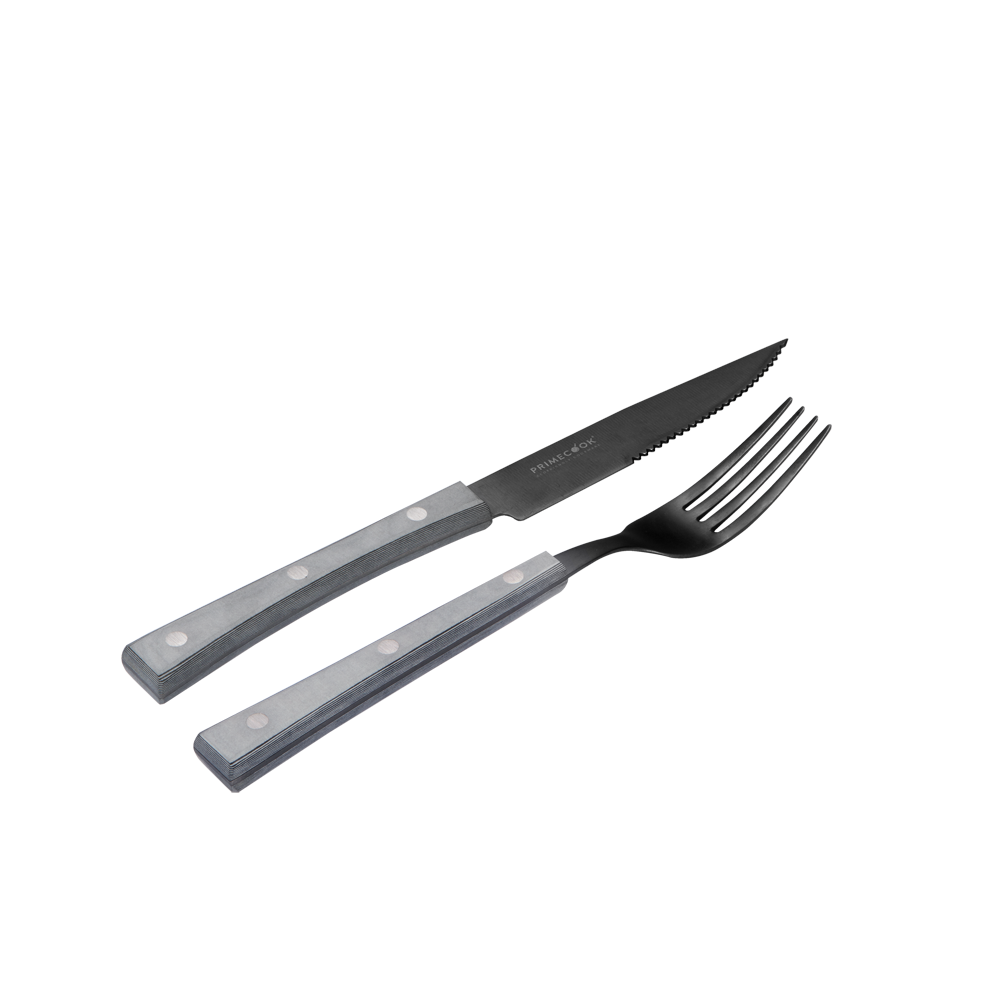 Scharfes antiallergenes Messer und Gabel